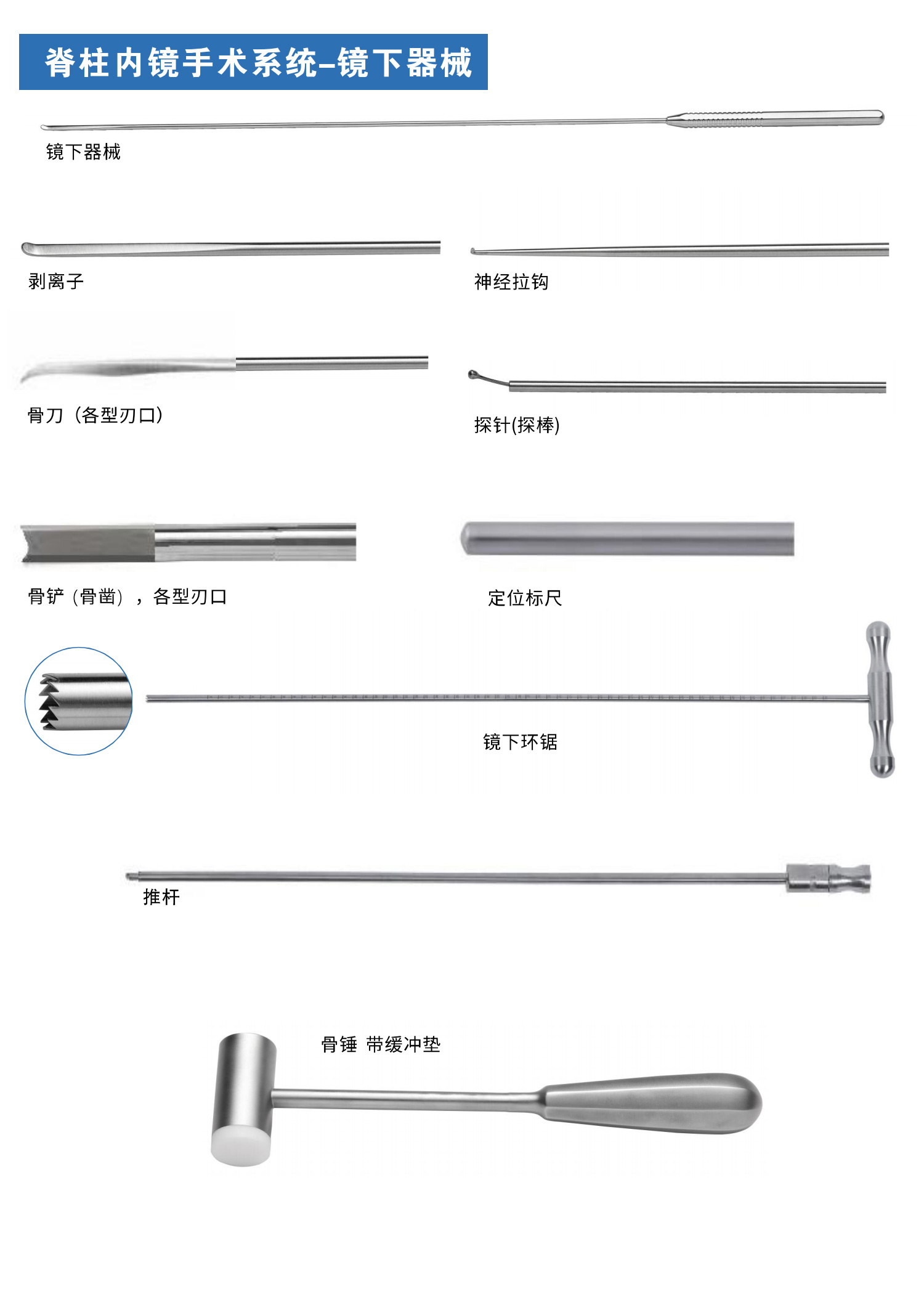 脊柱內鏡手術系統-鏡下器械